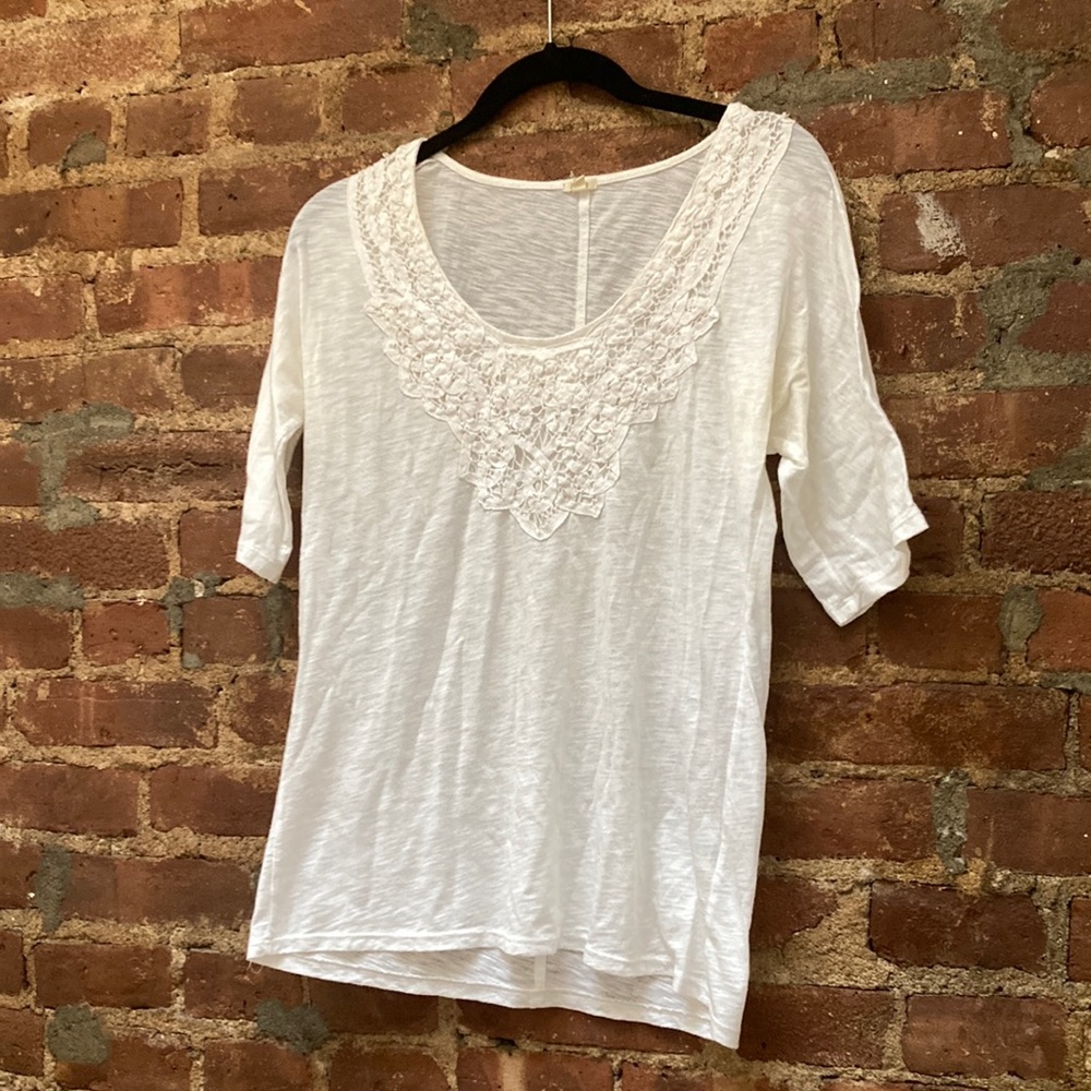 JCrew Embroidered Top Sz S